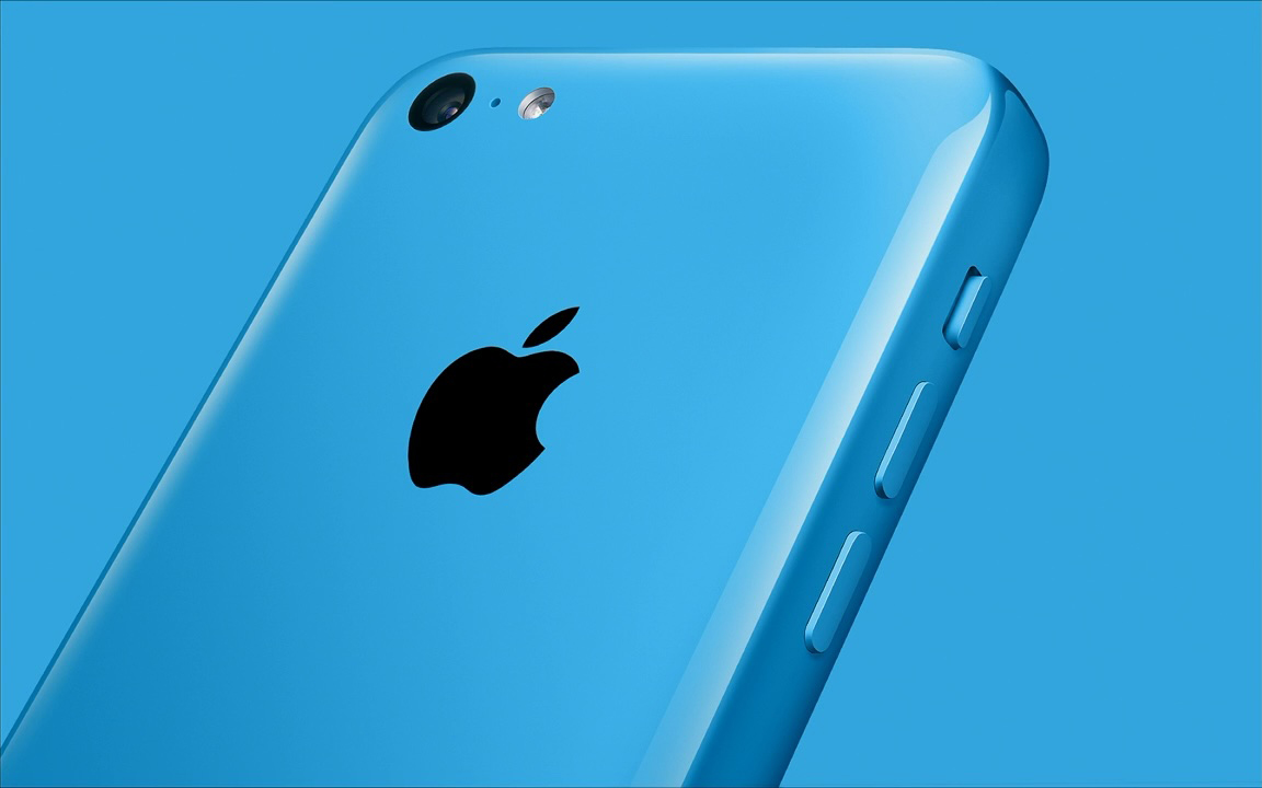 iPhone 5C in glossy blue.